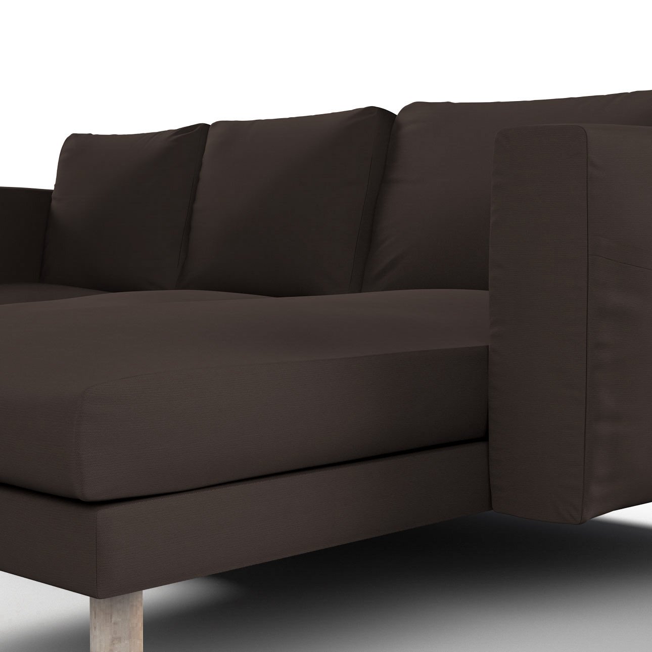 3seat sofa with chaise longue cover, chocolate, 70203, 231 x