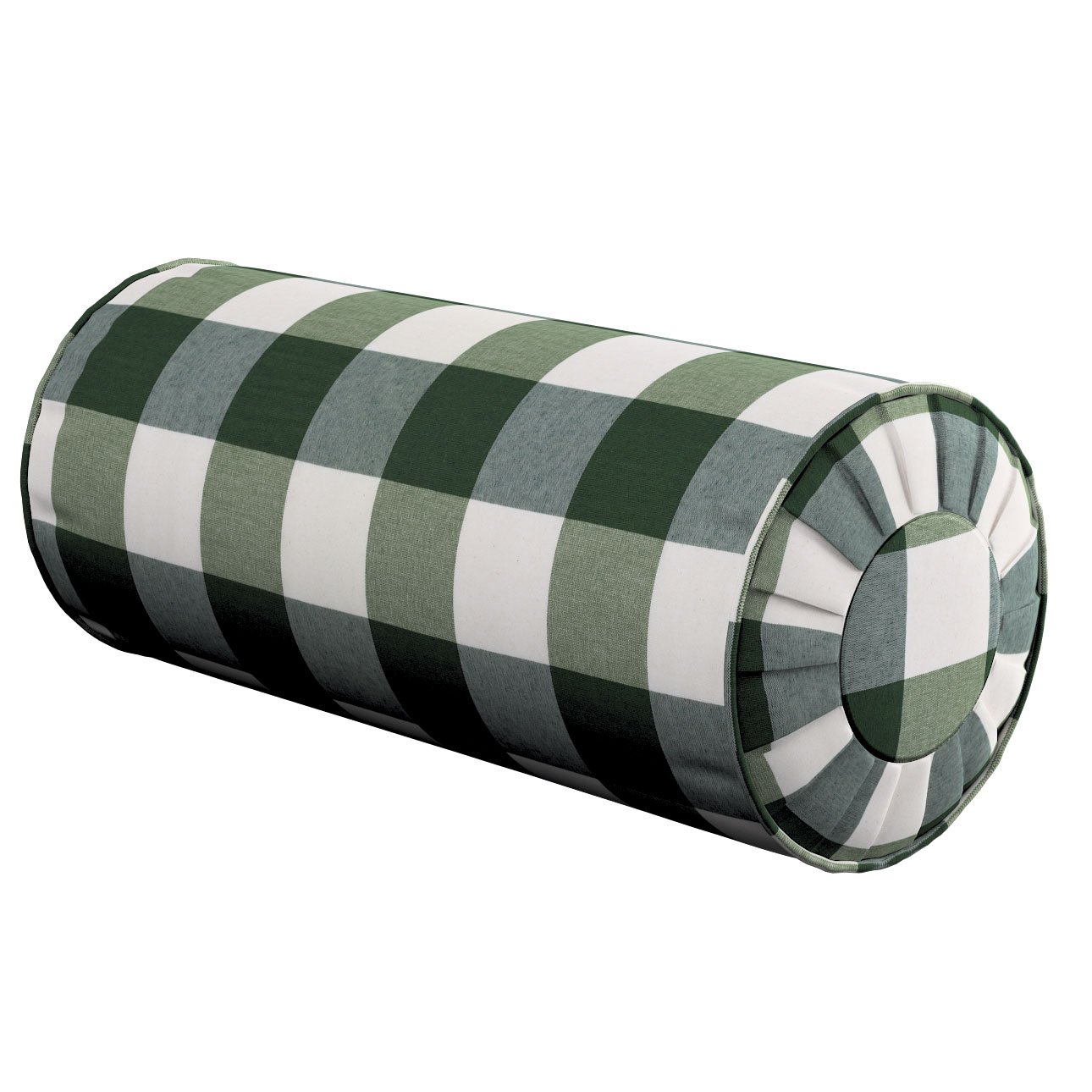 Bolster cushion with pleats white green 144 36 20 x 50 cm 8