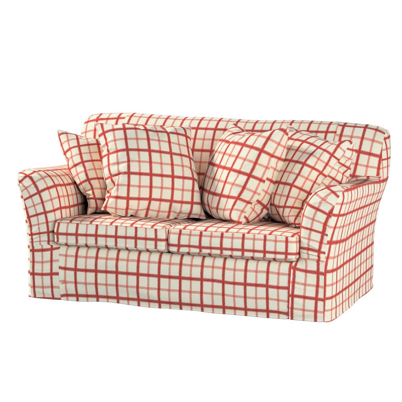 Red on sale gingham couch