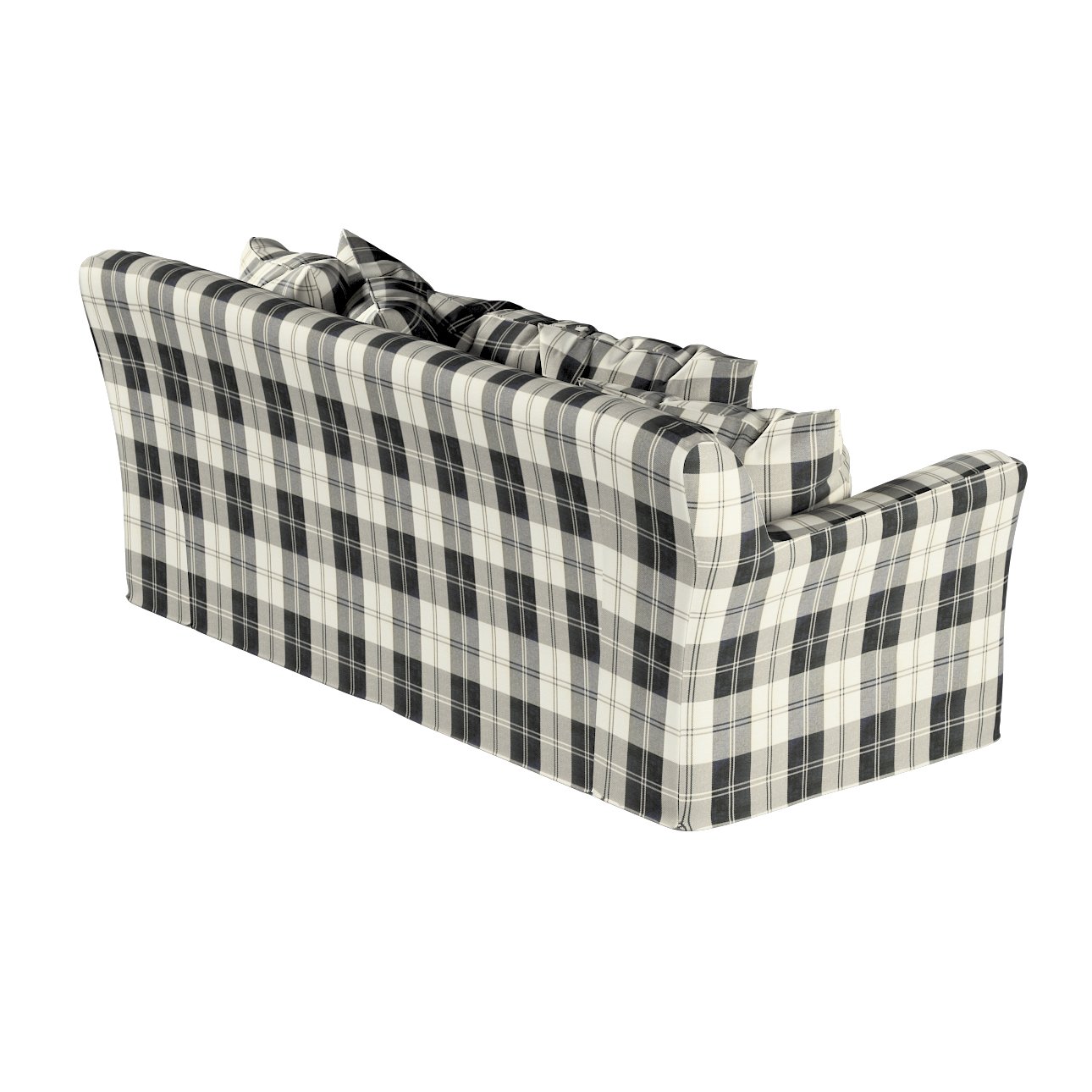 Black and deals white plaid sofa