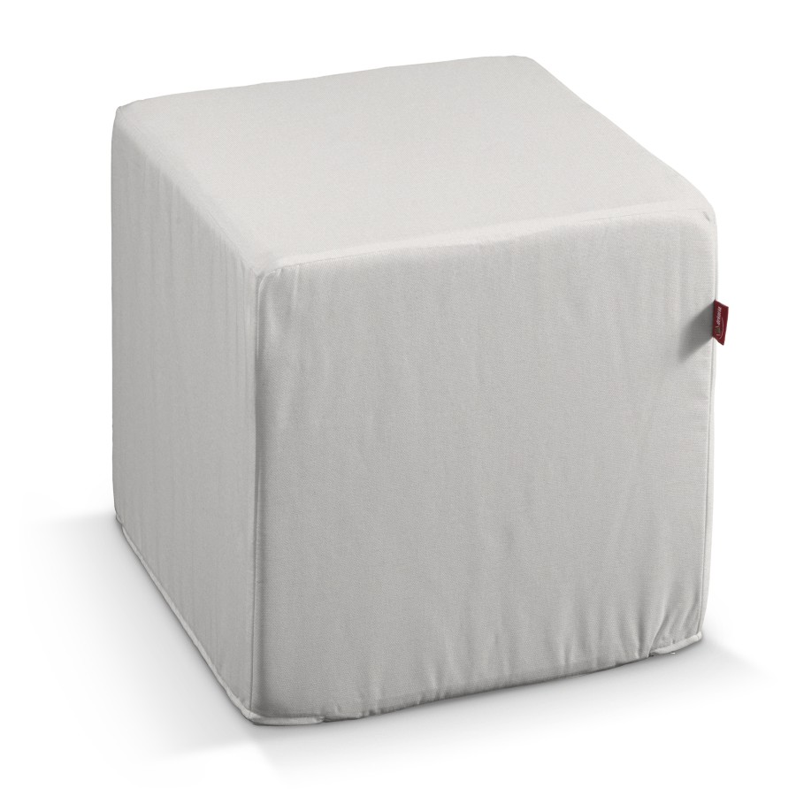Dekoria Sedák Cube - kostka pevná 40x40x40, smetanově bílá, 40 x 40 x 40 cm, Etna, 705-01