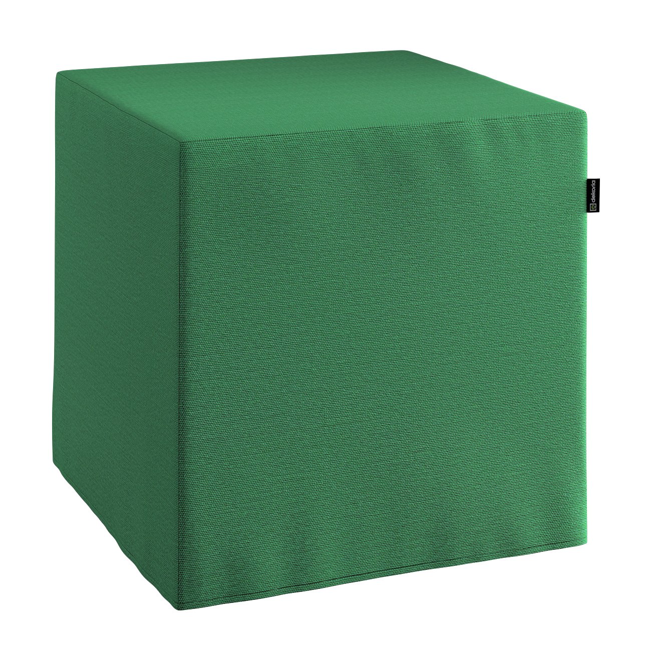 E-shop Dekoria Taburetka tvrdá, kocka, fľašovo zelená, 40 x 40 x 40 cm, Loneta, 133-18