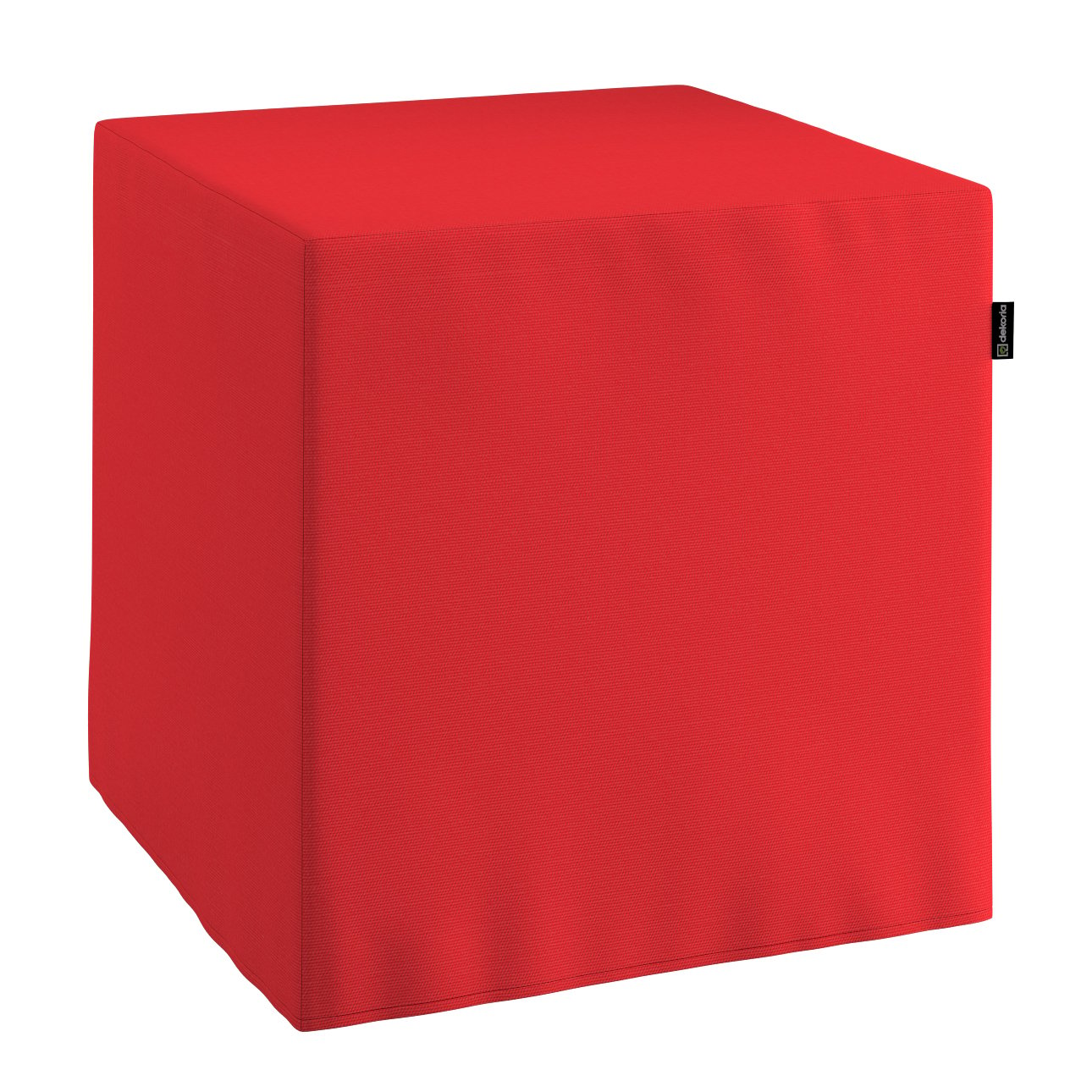 E-shop Dekoria Taburetka tvrdá, kocka, červená, 40 x 40 x 40 cm, Loneta, 133-43