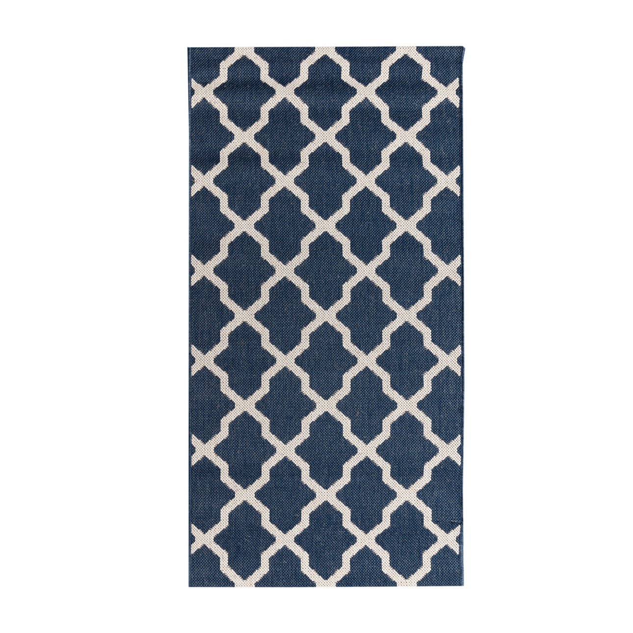 E-shop Dekoria Koberec Cottage blue/ wool 67x130cm, 67 x 130 cm