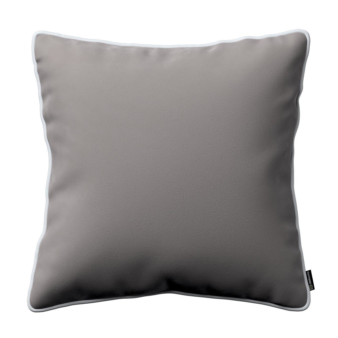 Set of 2 Cushions with Piped Velvet Covers Included - 45x45 cm