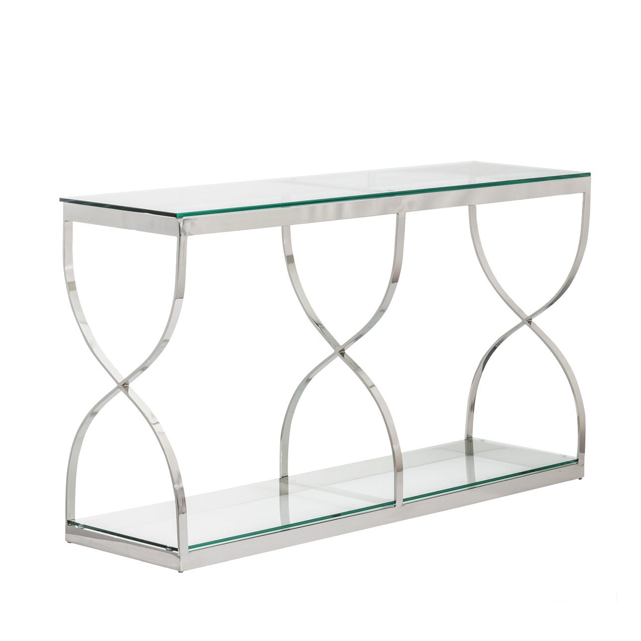 E-shop Dekoria Konzolový stolík Dubai silver 140 x 40 x 80, 140 x 40 x 80 cm